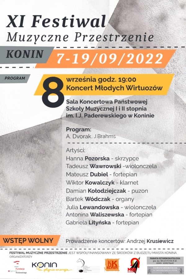 8.09.2022 godz. 19:00 Państwowa Szkoła Muzyczna I i II stopnia w Koninie
